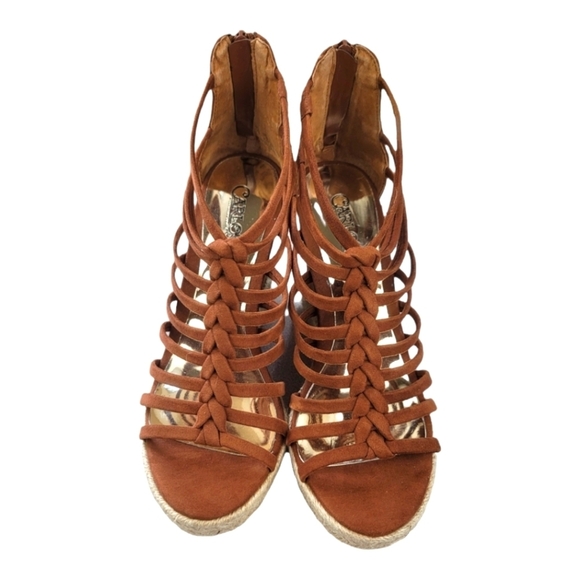 Carlos‎ Santana "CAMILLA" Strappy Wedge Sandals - Picture 1 of 13